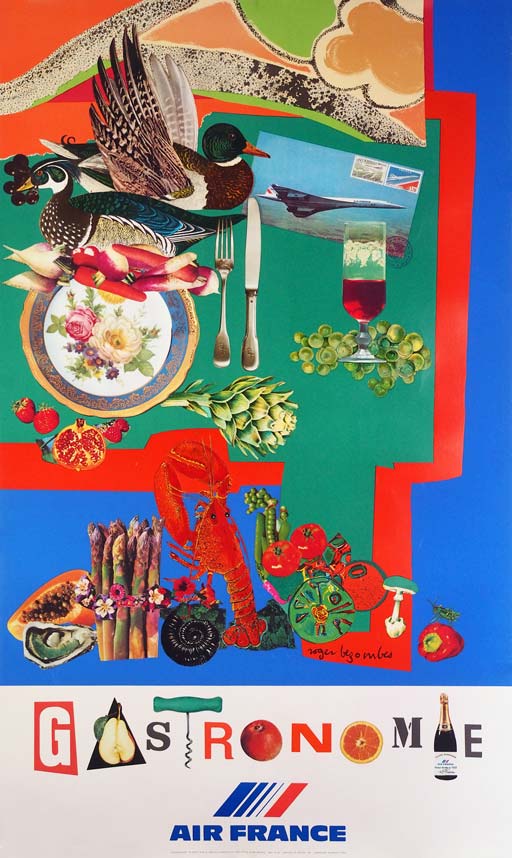 Air France, gastronomie, Roger Bezombes 1981 (coll. Arjan den Boer)