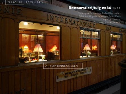 Restauratierijtuig in het Spoorwegmuseum