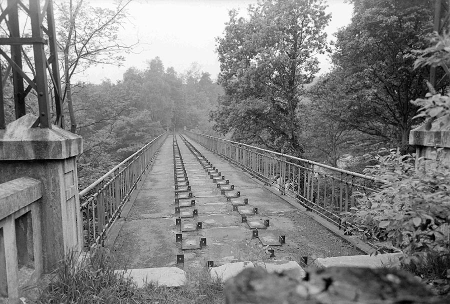 Bergspoor-viaduct kort voor de sloop (Regionaal Archief Nijmegen)