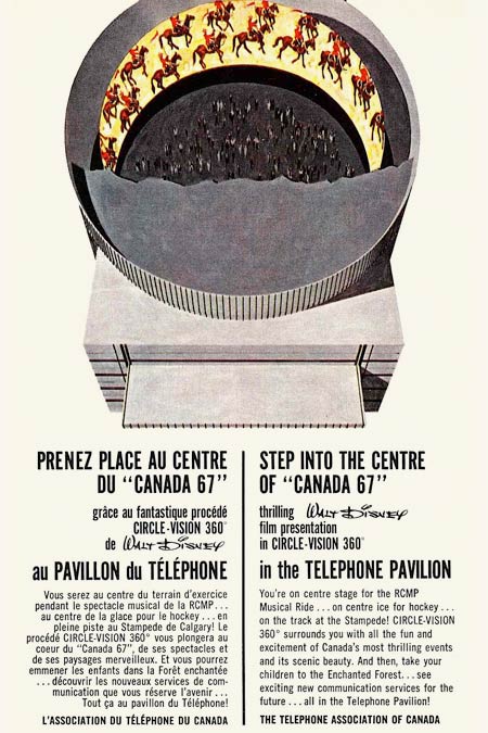 Circle-Vision 360° op de Expo 67 (bron: gotomootpoint)