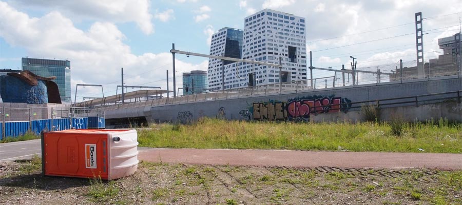 Locatie niet-gebouwd Spoorwegmuseum in 2016 (Arjan den Boer)