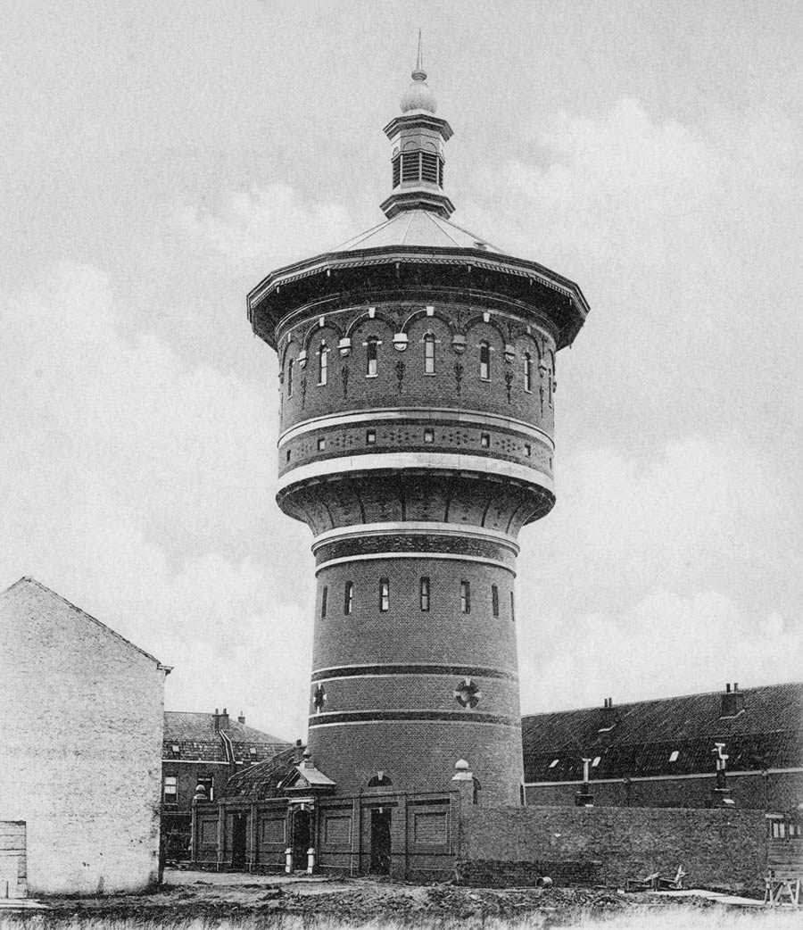 Watertoren aan de Riouwstraat, 1898 (Het Utrechts Archief)