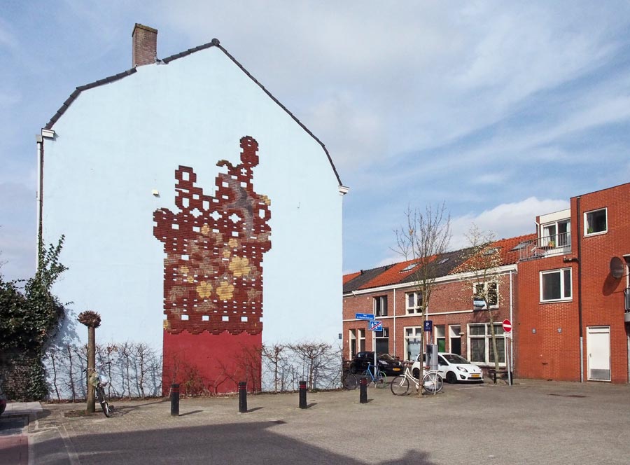 Muurkunstwerk door Esther Derkx, Lombokstraat (Arjan den Boer)