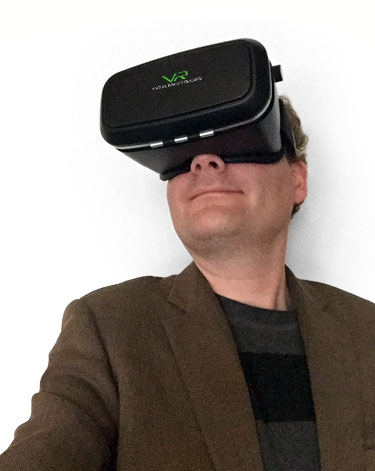 Ongeschoren selfie met Shinecon VR-bril