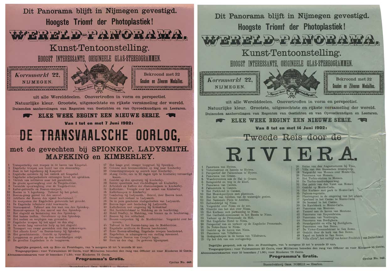 Programmabladen Wereld-Panorama Nijmegen, 1902 (coll. Arjan den Boer)